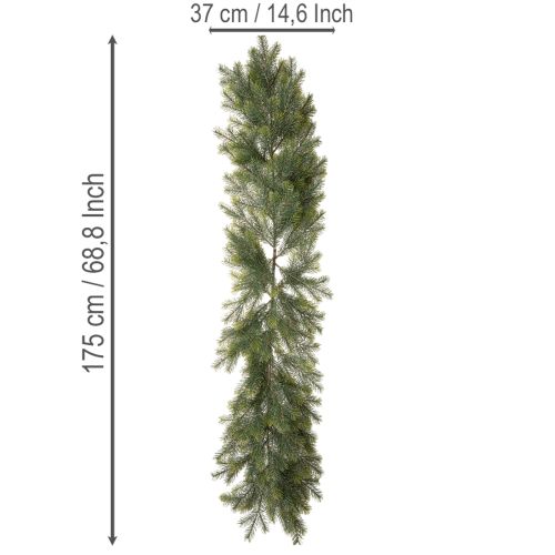 Guirlande de branches de sapin artificielles pour compositions florales créatives, 175 cm | Floristik24.be