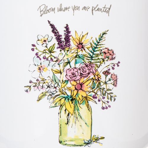 Tasse/pot décoratif, émaillé, Ø11,5 cm H10 cm | Floristik24.be