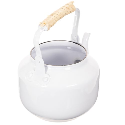 Pot de fleurs décoratif en métal blanc, style shabby chic, Ø 8,6 cm, H 16 cm, style vintage. | Floristik24.be