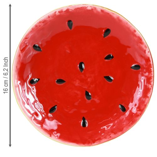 Article Assiette Décorative Assiette en Céramique Pastèque Céramique Ø16cm 2pcs