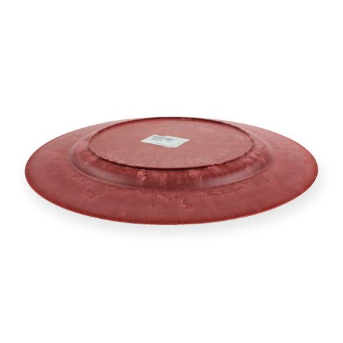 Floristik24 Assiette décorative rouge Ø 30 cm