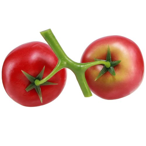 Article Tomates décoratives 2 tomates artificielles sur panicule Ø6cm L15cm