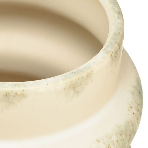 Article Jardinière décorative pour compositions sèches crème gris-vert 16×16cm