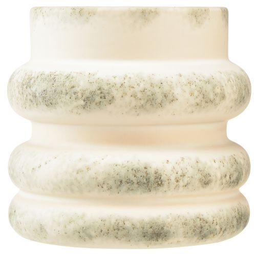 Article Jardinière décorative pour compositions sèches crème gris-vert 16×16cm