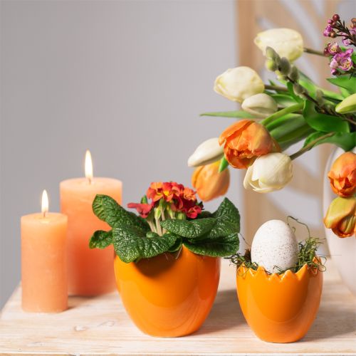 Floristik24 Cache-pot décoratif Pâques œufs de Pâques colorés en céramique Ø11cm 4 pcs