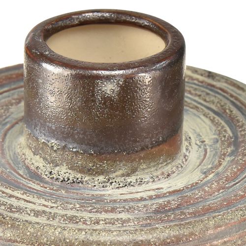 Article Vase décoratif en céramique vase en céramique marron bleu gris 12x10,5cm 2pcs