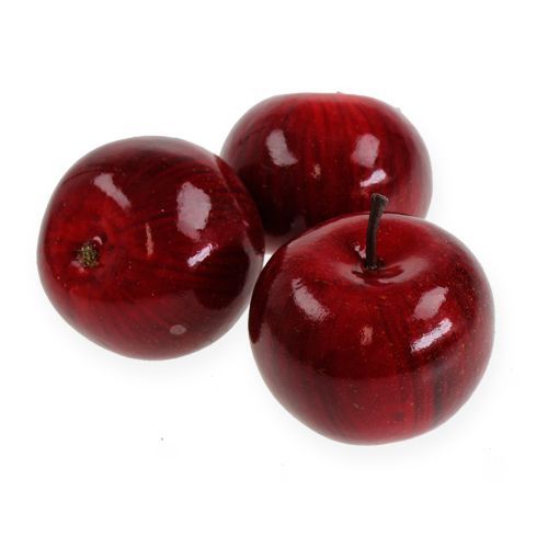 Article Pommes artificielles rouges, brillantes 6cm 6pcs