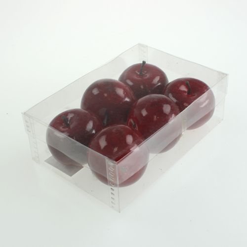 Article Pommes artificielles rouges, brillantes 6cm 6pcs