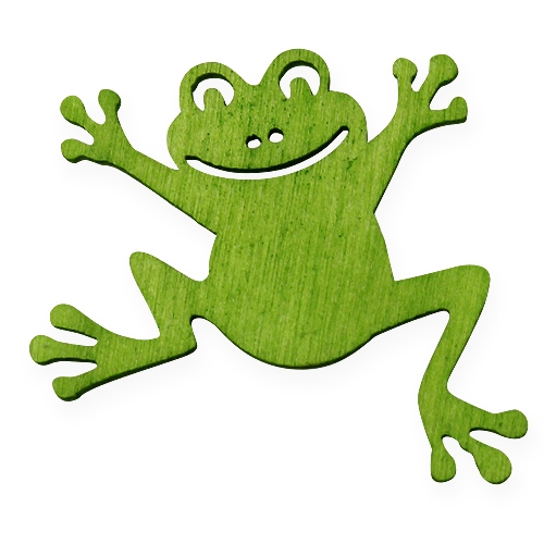 Floristik24 Décoration à disperser grenouille en bois vert 4cm 72 pcs