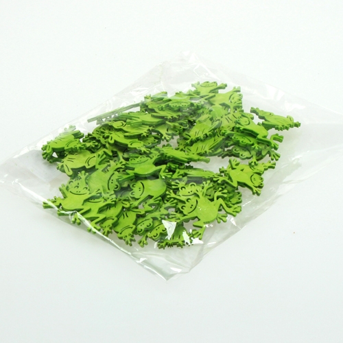 Floristik24 Décoration à disperser grenouille en bois vert 4cm 72 pcs