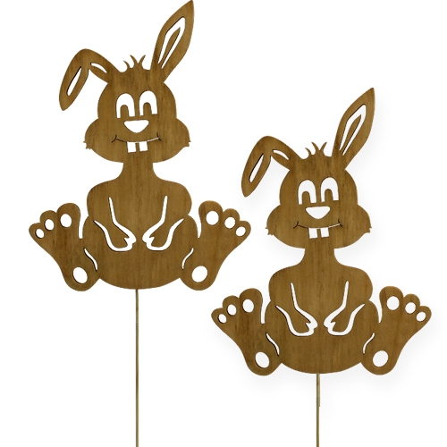 Floristik24 Bois Lapin Brun 20cm 4pcs