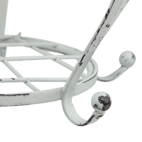 Floristik24 Couronne décorative blanche à suspendre Ø 20 cm