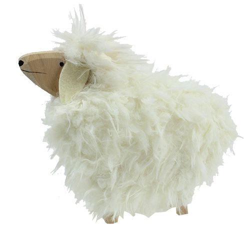 Floristik24 Mouton de Pâques blanc 18cm