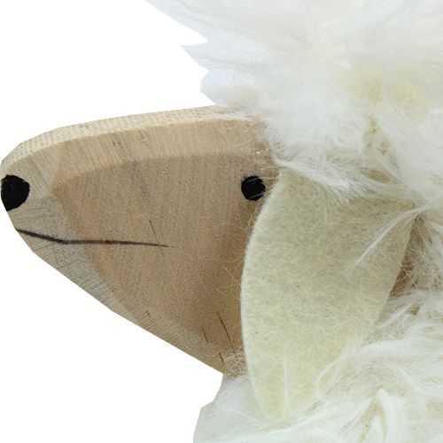 Floristik24 Mouton de Pâques blanc 18cm