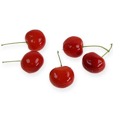 Floristik24 Cerises rouges décoratives 3cm 12pièce