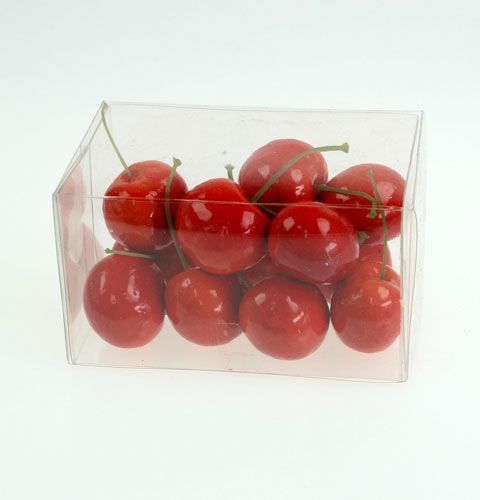 Floristik24 Cerises rouges décoratives 3cm 12pièce