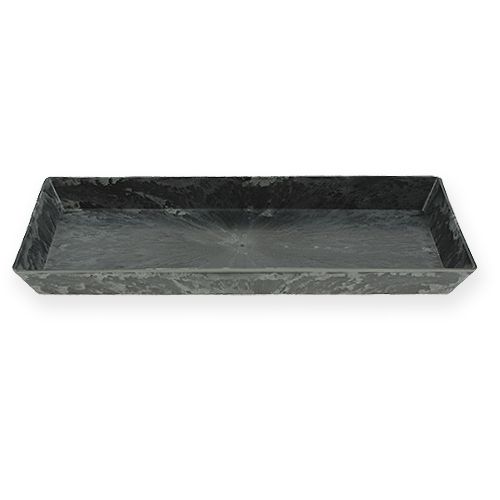 Floristik24 Plateau déco anthracite 27cm x 12cm