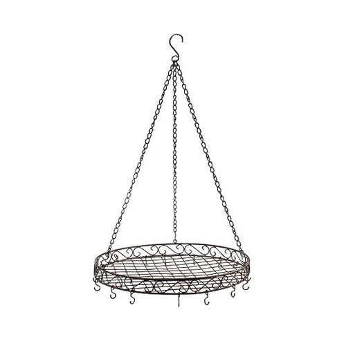 Floristik24 Plateau décoratif à suspendre Ø30cm marron L45cm