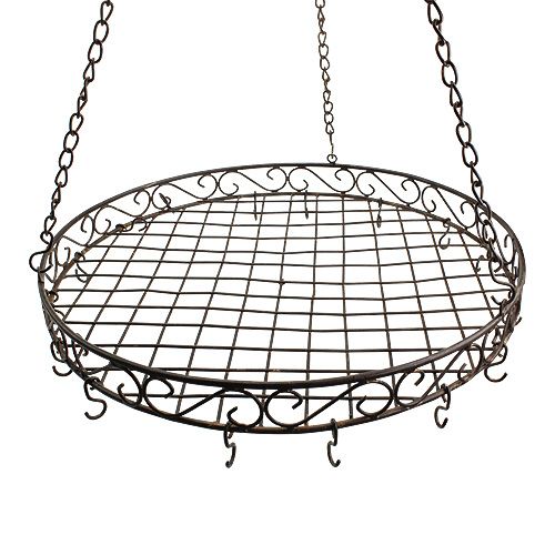 Floristik24 Plateau avec crochets à suspendre marron, rouille Ø45cm