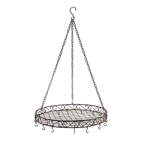 Floristik24 Plateau avec crochets à suspendre marron, rouille Ø45cm