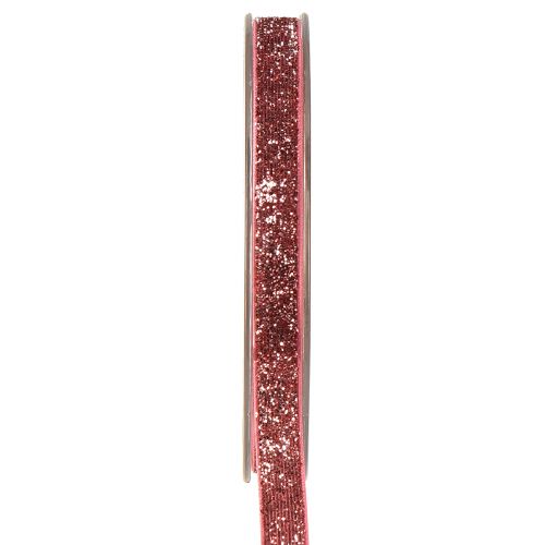 Article Ruban décoratif ruban à paillettes rose ruban à bijoux glamour W10mm L10m