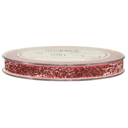 Article Ruban décoratif ruban à paillettes rose ruban à bijoux glamour W10mm L10m