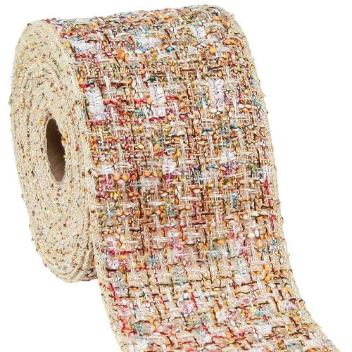 Article Ruban décoratif pour bijoux, patchwork de paillettes colorées, W70mm L5m