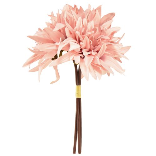 Article Fleurs décoratives dahlia fleur rose artificielle Ø15cm L28cm 3 pcs