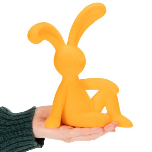 Article Lapin de Pâques décoratif en plastique, idéal comme décoration et idée cadeau, 20 cm, lot de 2