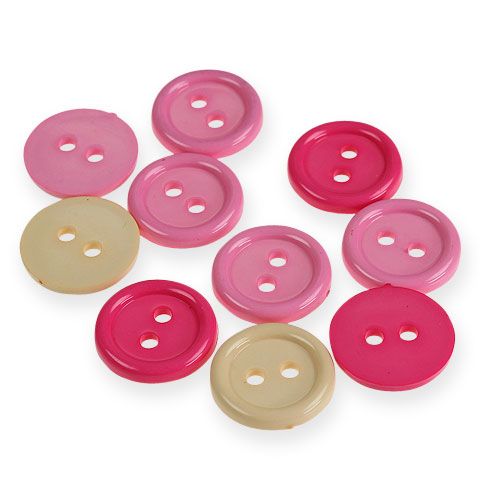 Floristik24 Boutons décoratifs Ø3,5cm 3 couleurs 46 pcs