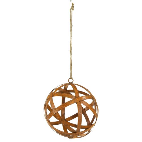 Article Boule décorative en métal rouille pour décoration vintage Ø20cm