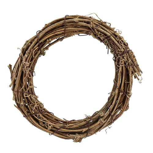 Article Anneau décoratif mini couronne de vigne naturel Ø15cm 6pcs