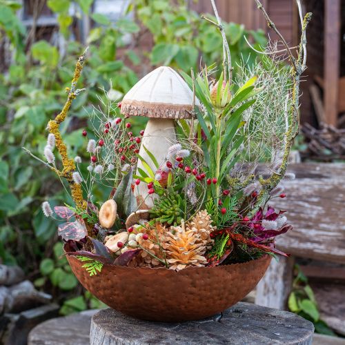 Bol décoratif bol décoratif en métal aspect patiné Ø30cm H8,5cm