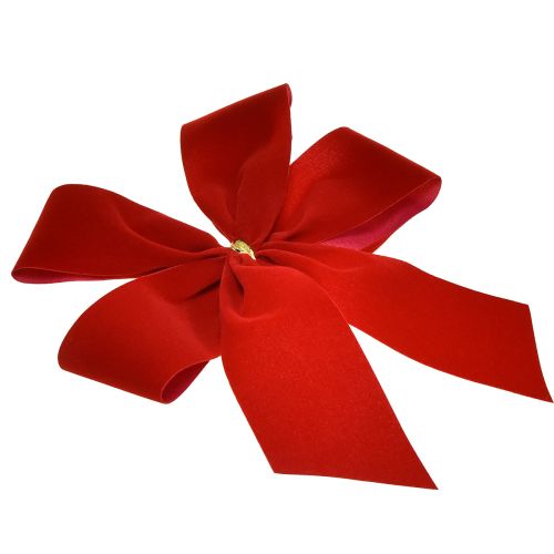 Article Noeud décoratif noeud en velours rouge 4 cm de large noeud de Noël pour l'extérieur 15 × 18 cm 2 pièces
