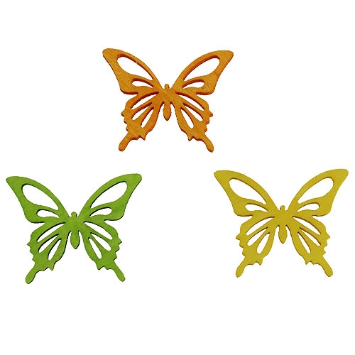 Papillons déco multicolore 4cm 90P | Floristik24.be