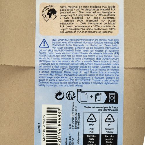 Article Blanche-Neige déco à base de maïs 100% matière biosourcée 20g