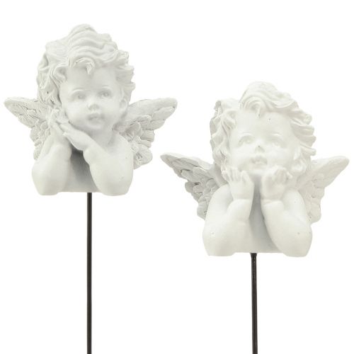 Article Figurine ange pour cimetière Décoration funéraire piquet 5cm 6pc