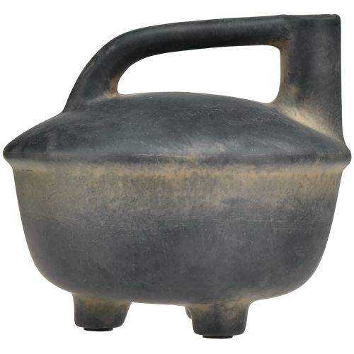 Article Vase décoratif pichet en céramique aspect antique beige anthracite 18cm