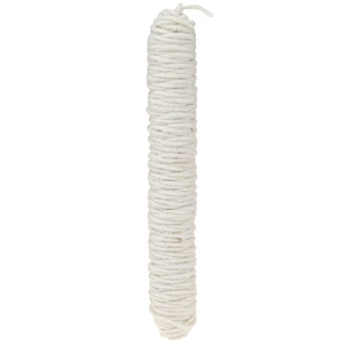 Floristik24 Fil de mèche 55 m blanc