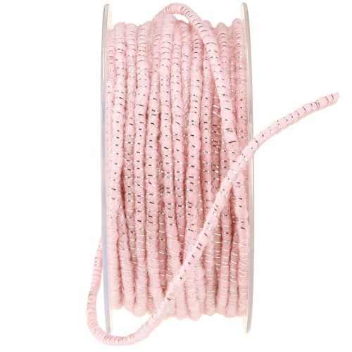 Article Fil de mèche Glamour Rose/Argent avec fil 33m