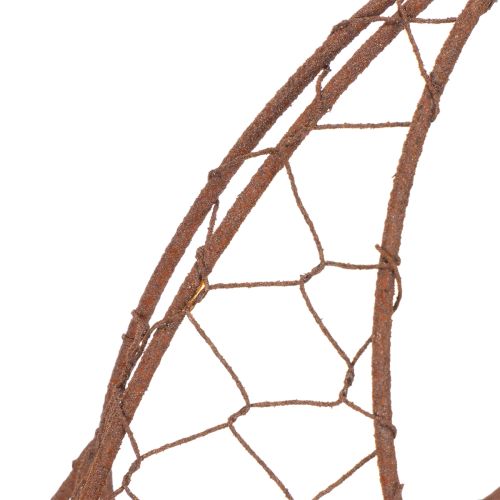 Panier en fil de fer, jardinière en métal, décoration printanière, panier de Pâques, marron, finition rouille, H 34 cm x L 30 cm | Floristik24.be