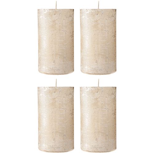 Article Bougies unies platine 70x120mm 4 pcs