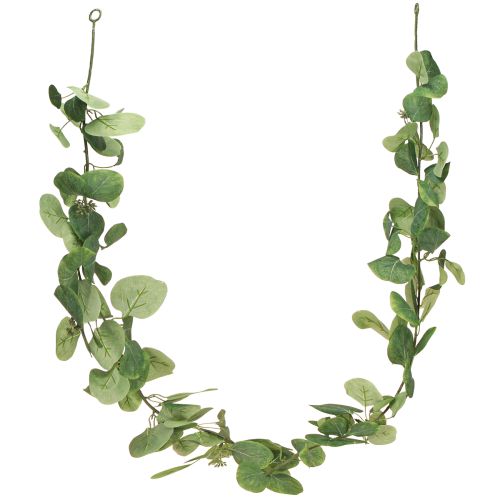 Article Guirlande de feuilles vertes artificielles d&#39;eucalyptus avec 2 œillets 160 cm