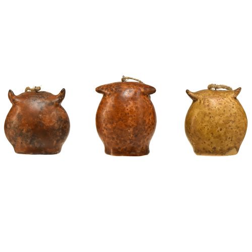 Article Adorables pendentifs hibou – Tons marron rustiques, 5,6 cm – Décoration parfaite pour l&#39;automne et Noël – Lot de 3