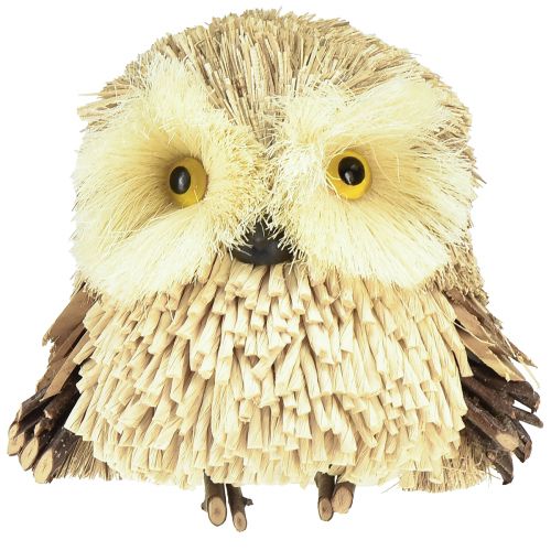 Article Chouette figurines décoratives automne avec cônes 12,5×10×10cm 2pcs