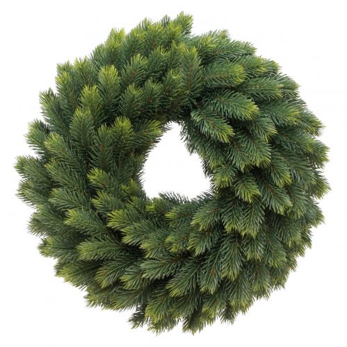Floristik24 Couronne de sapin artificiel festive - couleurs vertes naturelles, 50 cm - pour intérieur et extérieur