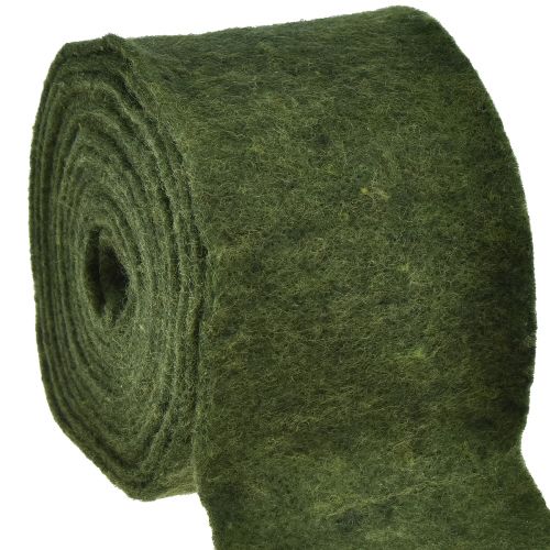 Ruban de feutre ruban de laine artisanat feutre rouleau vert foncé 15cm 5m