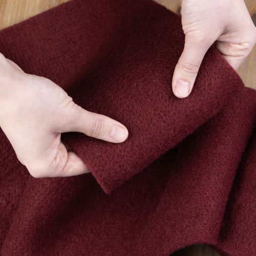 Article Ruban de feutrine en laine, rouge foncé, 15 cm x 5 m, pour la décoration et les loisirs créatifs
