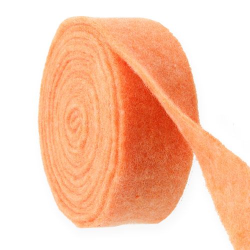 Article Ruban feutre orange 7.5cm 5m