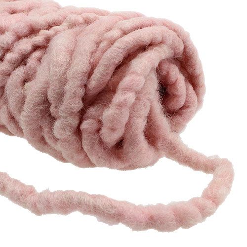 Article Cordelette de feutrine „Flausch Mirabell“ 25 m rose